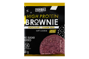 Печенье высокобелковое с шоколадом и орехами кешью Frank&Oli м/у 50г