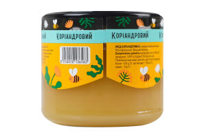 Мед натуральный цветочный монофлорный кориандровый Лавка традицій в/с с/б 370г