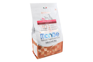 Корм сухой для взрослых собак мелких пород c лососем и рисом Monoprotein Natural superpremium Monge м/у 2.5кг