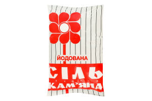 Сіль кухонна кам'яна йодована помел №1 НЗ м/у 1кг