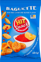 Сухарики хрустящие оригинальные со вкусом красной икры с маслом Багет Hit snack м/у 60г