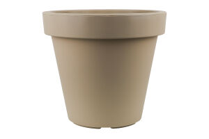 Горщик д/квітів бежевий пластик 30см
