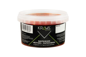 Баклажани мариновані з цукром та підсолоджувачем Вогник Krava п/у 280г