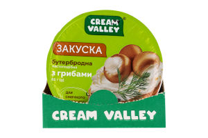 Закуска бутербродная пастообразная С грибами Cream Valley ст 85г