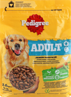 Корм сухий повнораціонний для дорослих собак З домашньою птицею та овочами Pedigree м/у 2.6кг