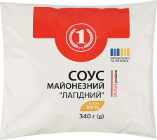 Соус майонезний Лагідний" 30% 340г п/е ТМ "1"