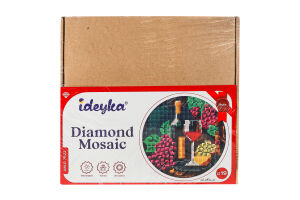 Набор с алмазной мозаикой d19см Ideyka 1шт в ассорт
