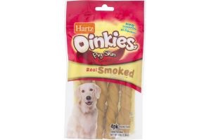 Hartz Oinkies Dog Treats Pig Skin Twists - 4 CT