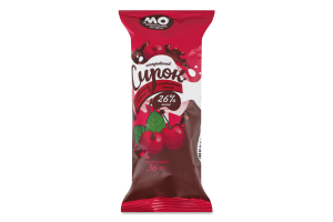 Сирок глазурований 26% молоковмісний з цукром та наповнювачем Вишня Молочний острів м/у 36г