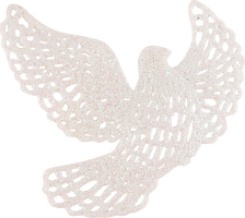 Підвіска Голуб Блиск пластик 12см 0303-3