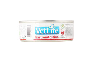 Корм д/котів Vet Life Gastrointestinal при захворюванні ШКТ 85г ж/б Farmina