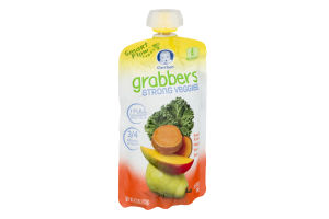 Gerber Grabbers Strong Veggies Squeezable Puree Pouch Sweet Potato Mango Pear Kale