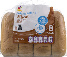 Ahold Reduced Calorie Wheat Hot Dog Rolls - 8 CT
