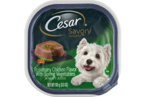 Cesar Savory Delights Canine Cuisine Rosemary Chicken Flavor With Spring Vegetables