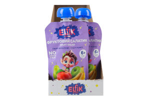 Пюре фруктове для дітей від 6міс гомогенізоване стерилізоване Фруктовий салатик Elfik Magic д/п 100г
