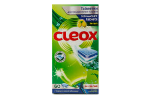 Таблетки Cleox All-in-One для посудомийних машин