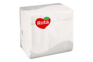 Серветки паперові одношарові 235х235мм Silver line Ruta 100шт