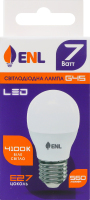 Лампа светодиодная LED 4100K 7W E27 G45 №G45Е277ENLN Enl 1шт