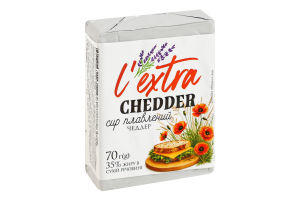 Сир плавлений 35% Чеддер L'extra м/у 70г