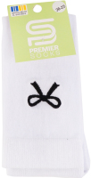 Гольфи дит Premier socks вишит бантик білий р20-22