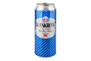 Пиво 0.5л 0.5% безалкогольное светлое пастеризованное Glankrone ж/б