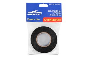 Стрічка ізоляційна тканинна 19мм*10м Мустанг