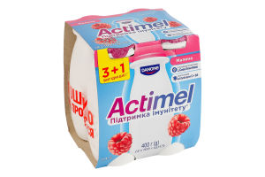 Продукт кисломолочный 1.4% Малина Actimel к/у 4x100г