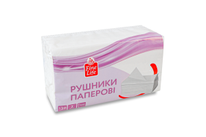 Полотенца бумажные листовые 2-х слойные 200х220мм Fine Life 130шт
