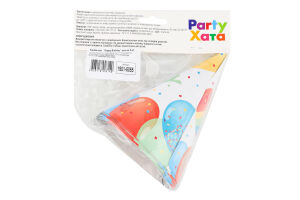 Ковпак Хеппі Бьоздей з кульками 6шт 1501-6055 Паті Хата