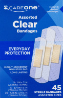 CareOne Assorted Bandages Clear - 45 CT