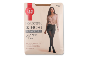 Колготи жіночі бежеві 40ден р.3 ТМ "1"