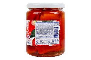 Перець солодкий маринований пастеризований 480 г ТМ "Премія"