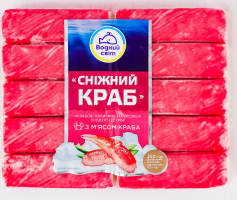 Палочки крабовые замороженные пастеризованные Снежный краб Водний світ в/у 250г