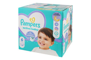 Подгузники для детей 13-18кг 6 Active Baby Pampers 56шт