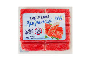 Палички крабові Адміральські Сніговий краб CJSC Plunges kooperatine prekyba охол в/у 250г