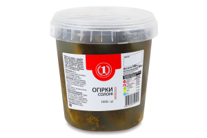 Огірки солоні ТМ "1" відро 1кг