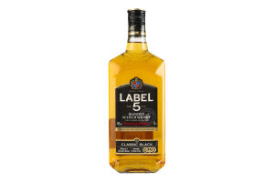 Виски 700мл 40% шотландский купажированный Classic black Label 5 бут