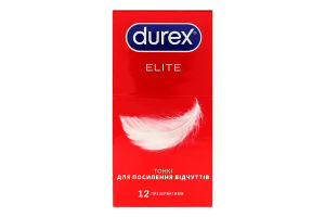 Презервативи латексні з силіконовою змазкою Elite Durex 12шт