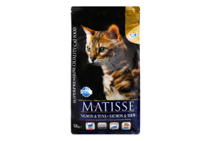 Корм сухой полнорационный для взрослых котов Salmon&tuna Matisse Farmina м/у 1.5кг
