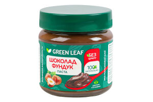 Паста шоколадно-фундучна з підсолоджувачем Green Leaf с/б 200г