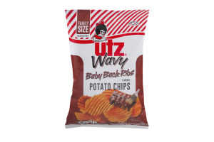 Utz Wavy Baby Back Ribs Potato Chips Family Size