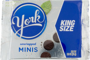 York Unwrapped Minis Dark Chocolate Covered Peppermint Patties Kings Size