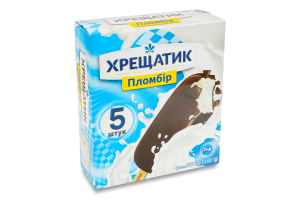 Мороженое 15% пломбир в кондитерской глазури Хрещатик к/у 5х60г