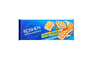 Вафли Vanilla Cream Extra Crunch Wafers Sandwich Roshen м/у 142г