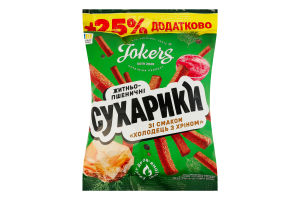 Сухарики ржано-пшеничные Холодец с хреном Jokers м/у 125г