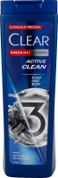 Шампунь та гель д/душу Очищення 3в1 з активованим вугіллям д/чоловіків 360мл Кліа