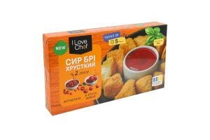 Сыр в панировке хрустящий Бри 0.25кг + ягодные соусы 2x0.05кг I Love Chef к/у 0.35кг