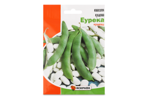 Насіння Квасоля кущова Еурека пакет гігант 30г Яскрава