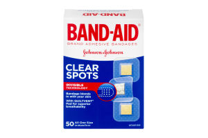 Band-Aid Adhesive Bandages Clear Spots - 50 CT