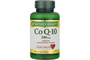 Nature's Bounty CoQ-10 200 MG Rapid Release Softgels - 80 CT